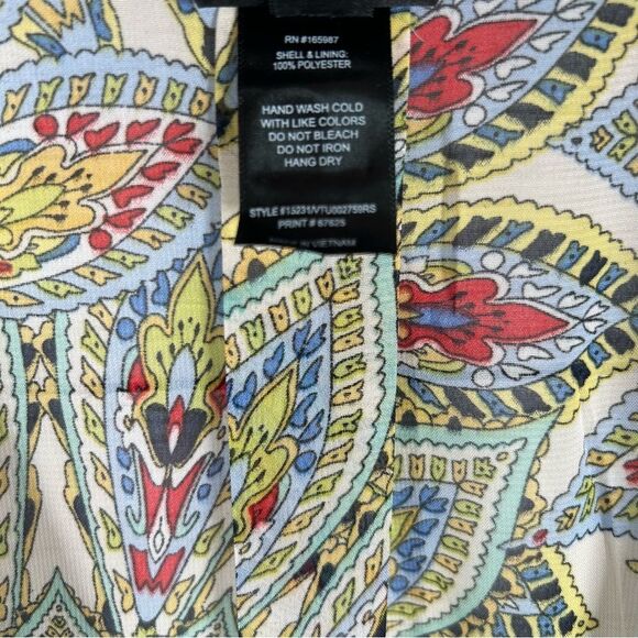 Kate and Lily Fit And Flare Floating Mosaic Chiffon Full Skirt Maxi Dress 14 NWT - Picture 12 of 12